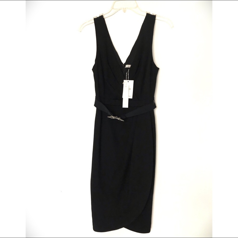 Trina Turk Gold Digger Faux Wrap Belted Dress - Picture 3 of 8
